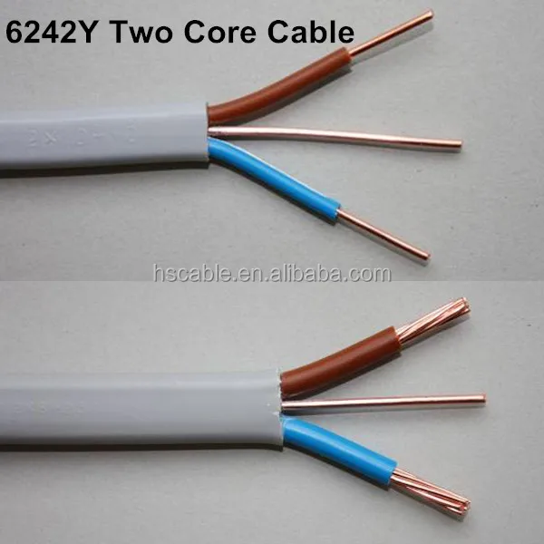 6241y 6242y 6243y Pvc Flat Wire Power Cable With Bare Cpc Buy Flat