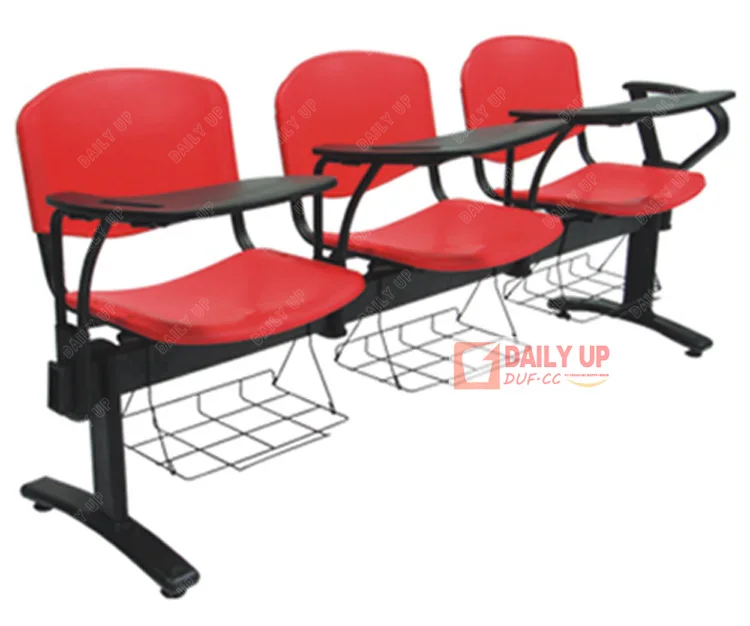 Plastic Link Tables and Chairs Institutional Bench Chairs Lecture Hall Writing Pad Link Chair School Furniture