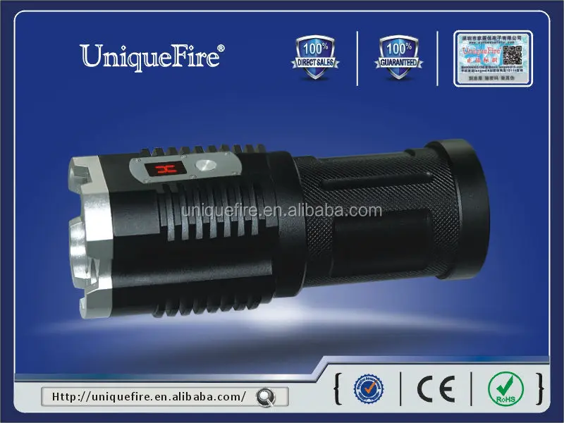 UniqueFire Rechargeable Cree 4 LED 4000 Lumens Digital display Strong Torch Light