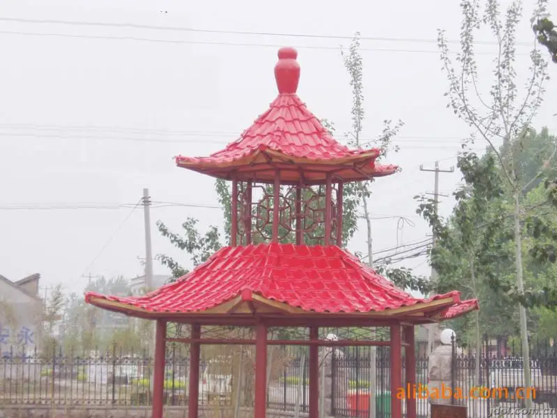 Garden Gazebo Pavilion Roof Tiles/plastic Pvc Roof Sheet/synthetic