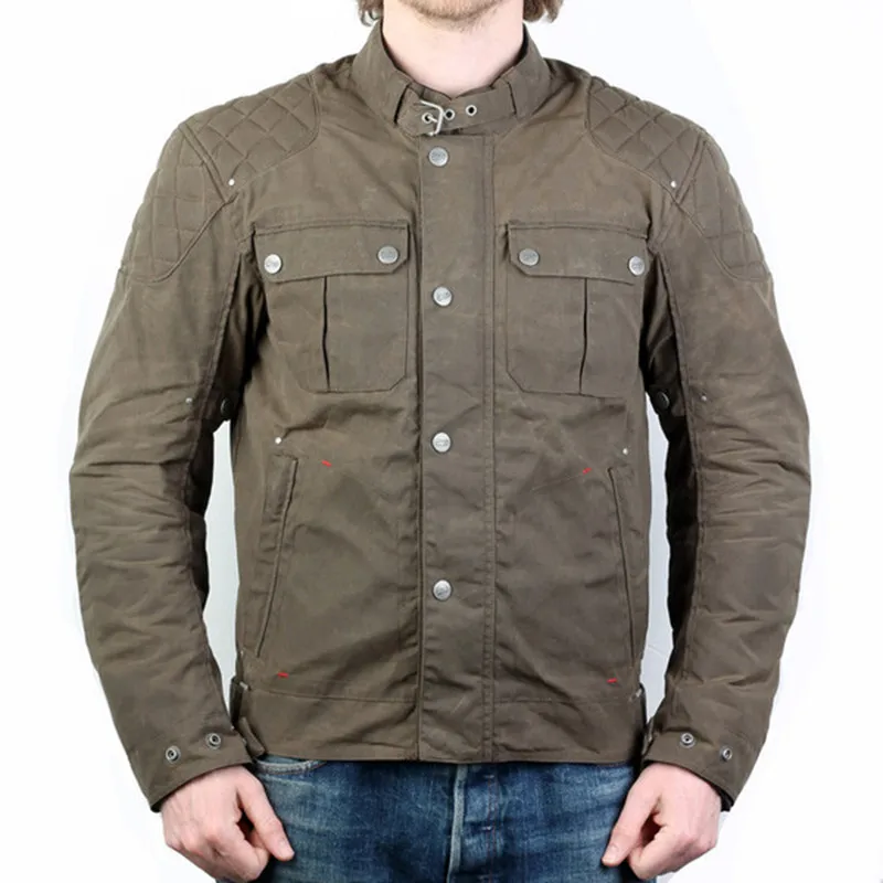 mens wax motorcycle jacket