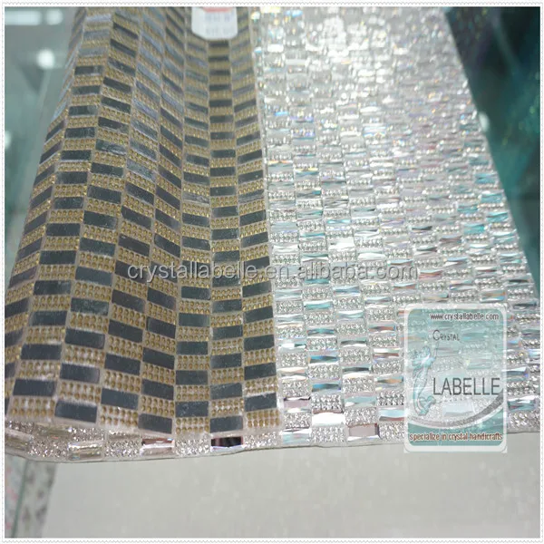 Sew On Crystal Beaded Rhinestone Mesh Roll Trimming Crystal Diamond