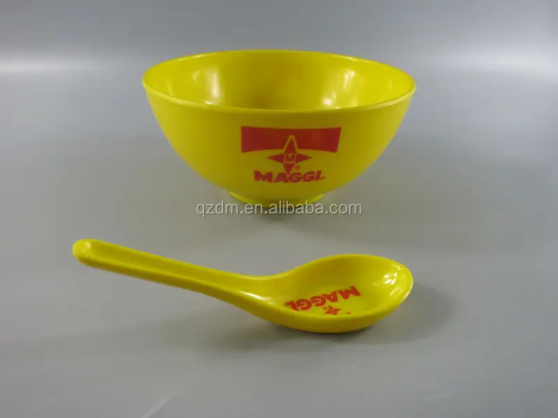 Custon Design 6inch melamine cereal bowl and spoon set