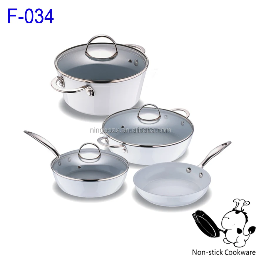 Korean Ceramic Pan Stainless Steel Cookware Titanium Kitchen Ceramic Cookware Set Buy