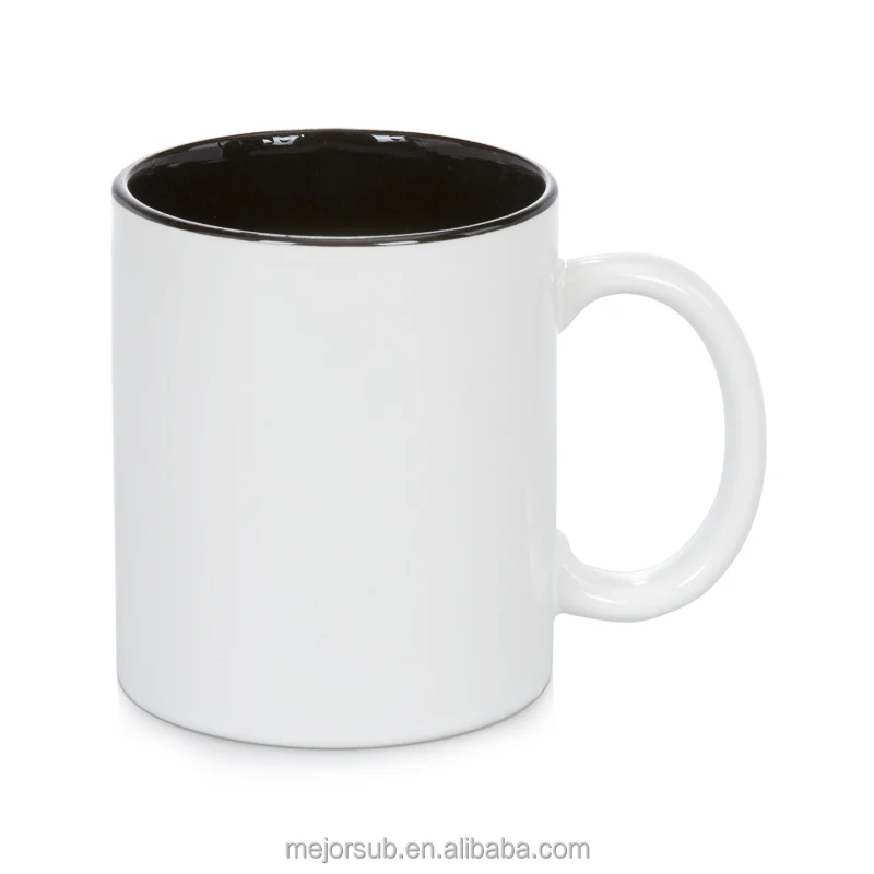 Factory Directly Plain White Ceramic Mug Inner Color 11oz Factory Directly Plain White Ceramic Mug Inner Color 11oz Coated