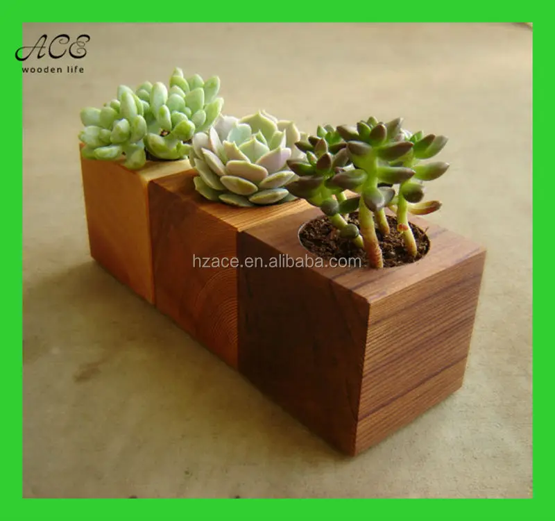 Small wooden plant pot Small wooden planter Succulent planter, View Small wooden plant pot, ACE