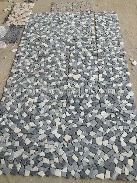 cloudy grey marble mixed white marble broken pieces mosaic cloudy grey marble mixed white marble broken pieces mosaic