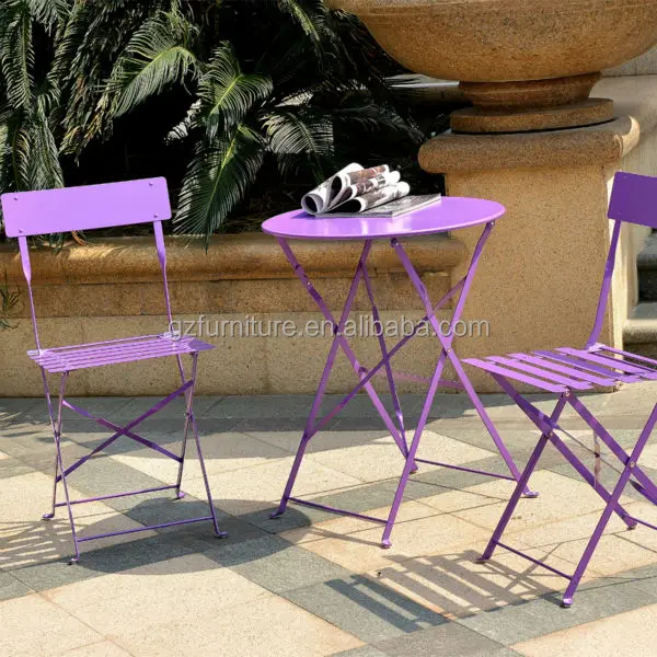 Iron Folding Table And Chairs / Leisure / Balcony Patio / Meeting / Tea