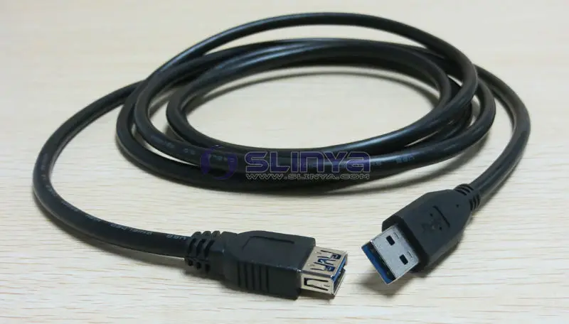 0.3M/1M/2M Black Hi-Speed USB 3.0 Type A Male To Male Extension Cable Cord 5Gbps