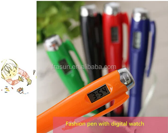 最新デザイン学校オフィス文房具デジタル時計ペン 時計付きボールペン Buy ボールペンで時計 時計 デジタル時計ペン Product On Alibaba Com