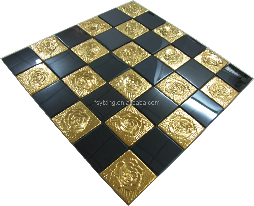 square 3d effect glass mosaic tiles mix black metal mosaic tiles square 3d effect glass mosaic tiles mix black metal mosaic tiles