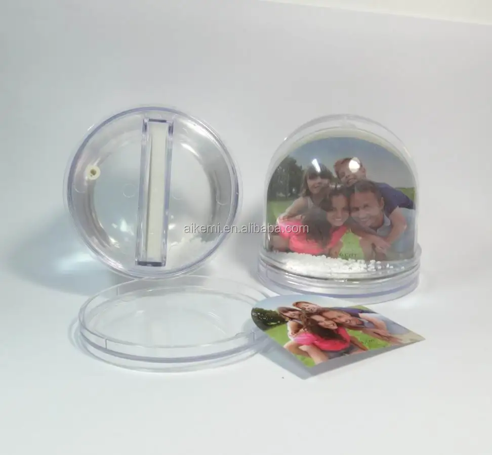 7*10cm Acrylic Snow Globe Photo Frame,Promotion Souvenirplastic Photo
