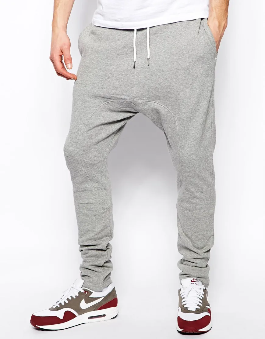 Mens grey baggy sweatpants with side seam pockets wholesale, View mens ...