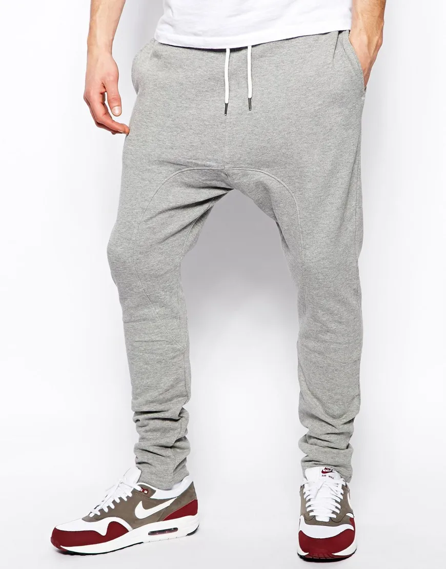 grey and white sweatpants