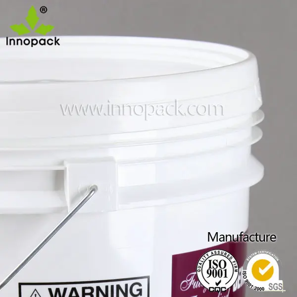 5 Gallon Virgin Pp White Plastic Paint Buckets For Paint Wholesale Buy White Plastic Paint