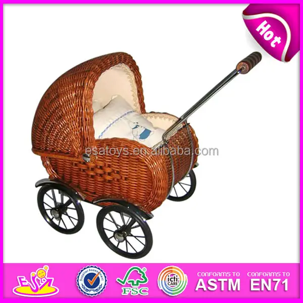 2015 Moses Wicker Doll Sleep Crib For Kids Rattan Doll Crib Toy