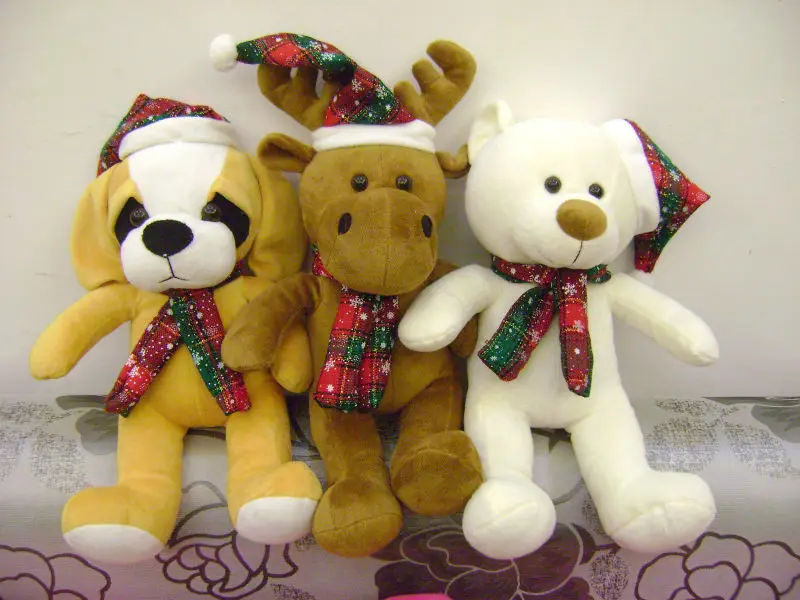 large stuffed christmas bears