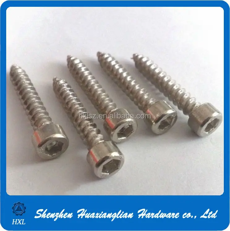 Nickel Plated Steel Allen Hex Socket Cap Head Self Tapping Wood Screws Buy Socket Head Wood 6647