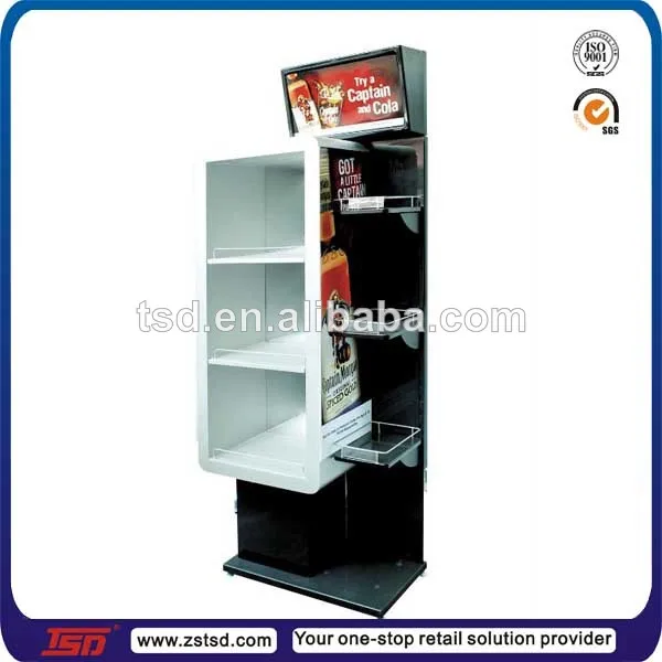 Tsdm926 Bottle Shaped Wine Rack Retail/ Red Wine Display Tower/ Top