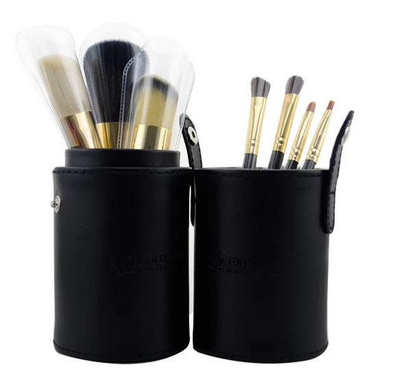 cylinder makeup brush case