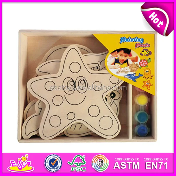 Most Popular Wooden Children Diy Paint Toy For Wholesale W03a062 Buy