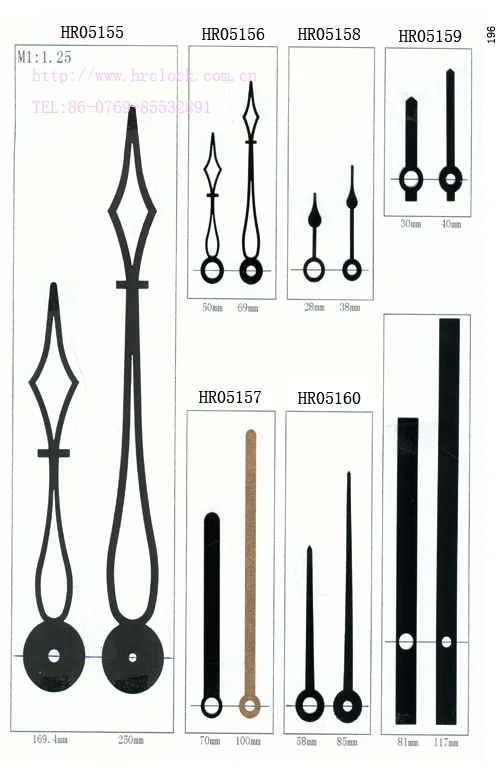 Diy Hands Kit Metal Pointers Aluminum Clock Hands Quartz Clock Parts