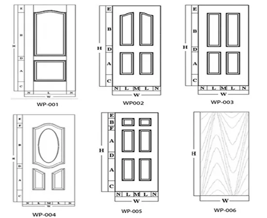 Interior Wooden Molded Hdf Laminated White 6 Panel Door - Buy 6 Panel ...