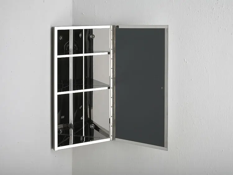 Wall Hanging Stainless Steel Small Corner Mirror Cabinet Bathroom Corner Cabinet Wall Hanging Stainless Steel Small Corner Mirror Cabinet Bathroom Corner Cabinet