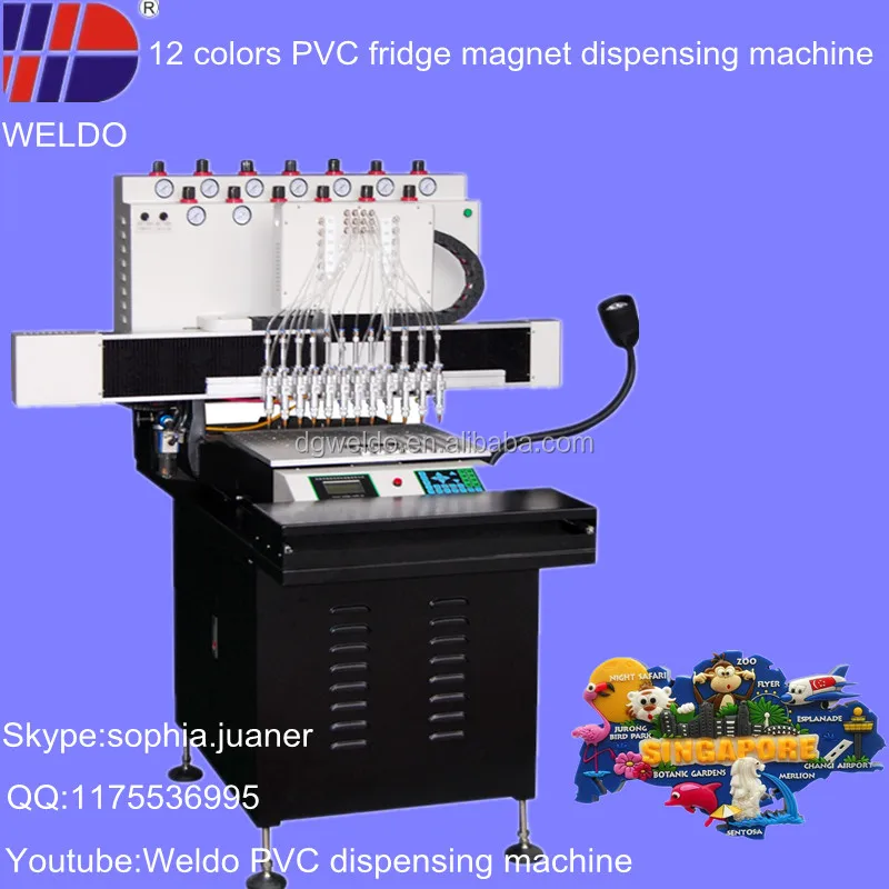 Automatic dropping machine for soft pvc key chain