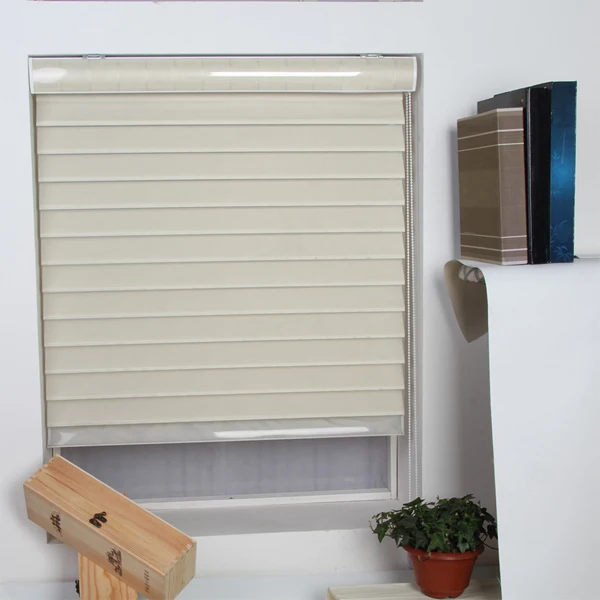 Cafe patio doors with blinds
