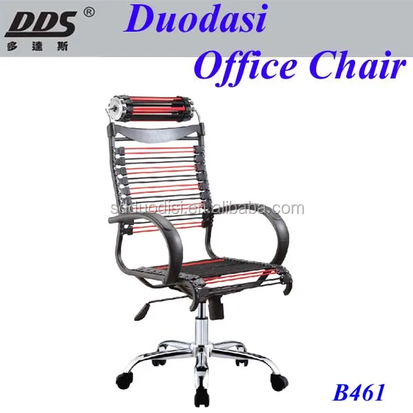 Chrome Base Elastic Rope Bungee Rubber Band Comfort Swivel Office Chair