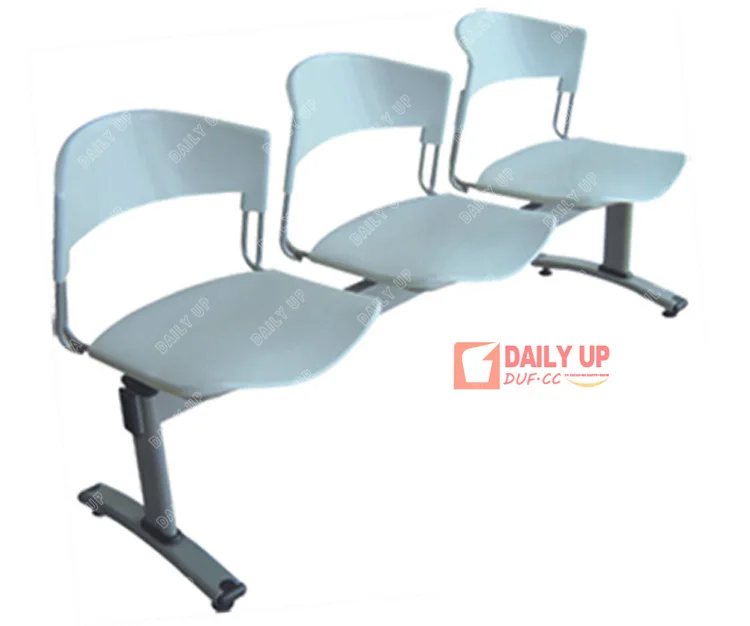Stylish 3-Beam Seat Bus Station Waiting Chairs Public Talking Chair Fixed Pedestal Base