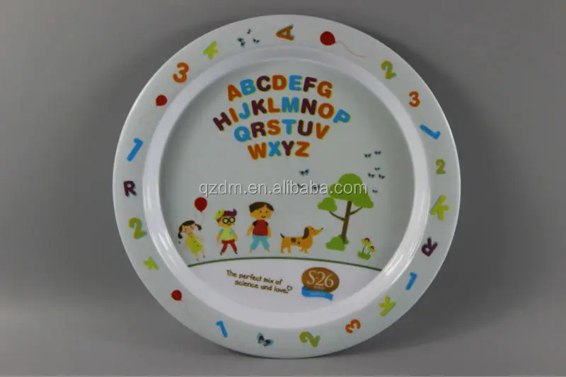 Custom Design Melamine Lunch Plate For Kid