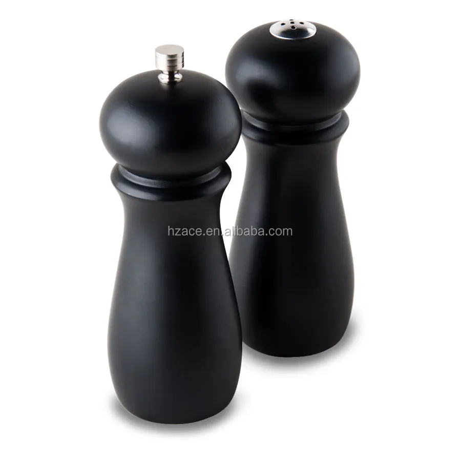 small wooden salt and pepper grinders