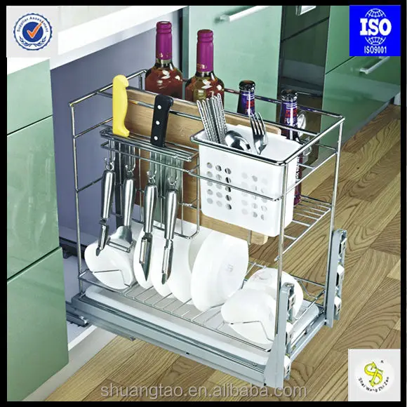 Sliding Chrome Wire Basket Drawers,Metal Storage Wire Drawer