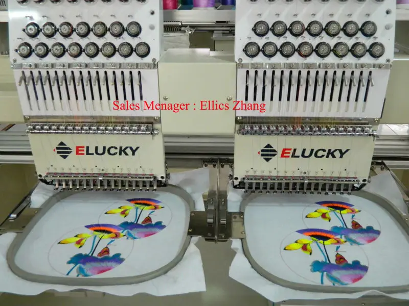 Cap And Tshirt Embroidery Used Tajima Embroidery Machine 2 Heads For