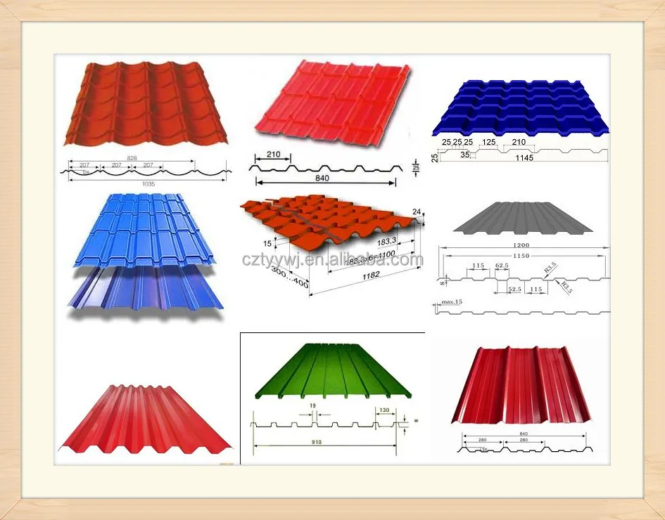 Construction Galvanized Steel Roof Panel Cold Roll Forming Machine  profiles