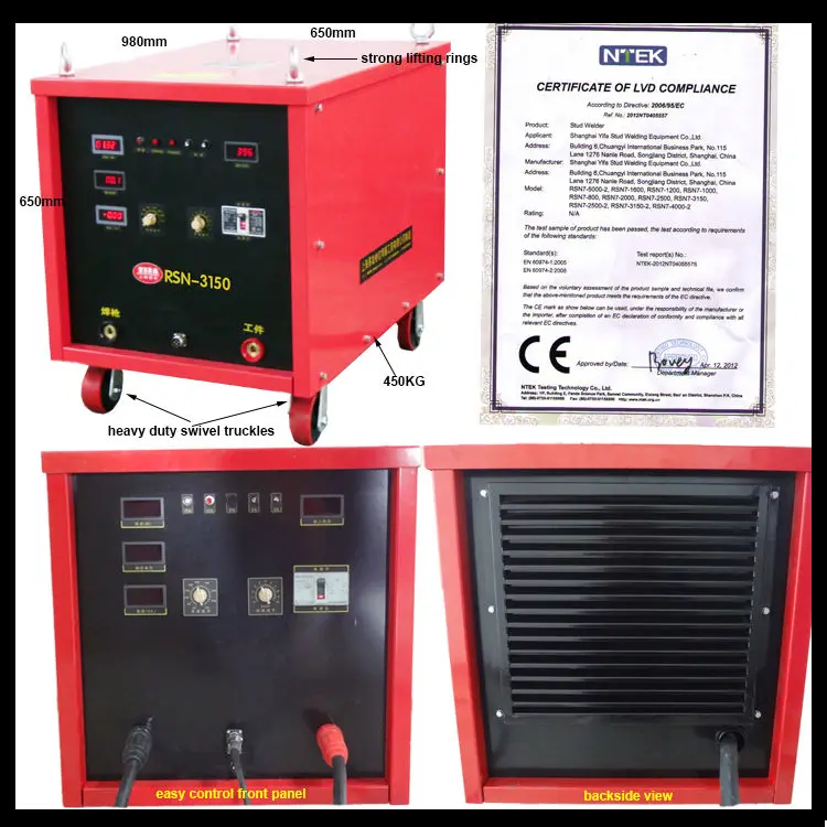 RSN3150 Classic Thyristor (Silicon Control) stud bolt welding machine