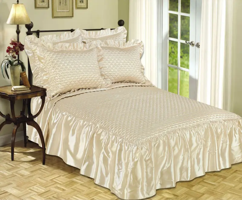 100 Polyester China Latest Design Satin Bed Cover Buy Bed Cover