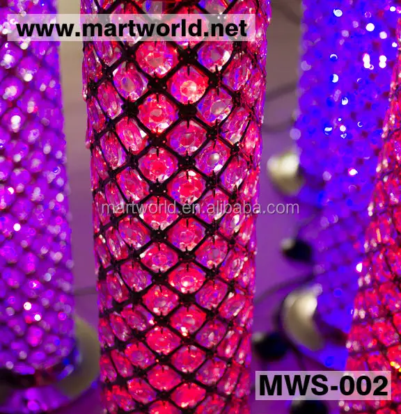 Hot New Led Crystal Decorative Pillar Columns For Weddings Aisle