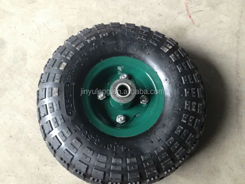 10x350-4 pneumatic wheel for lawn wheelbarrow