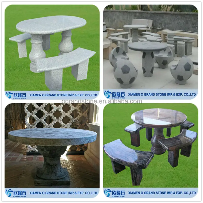 Natural White Granite Outdoor Garden Stone Table - Buy Stone Table