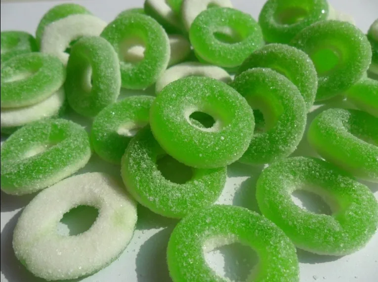 ring shape sugar coated gummy candy