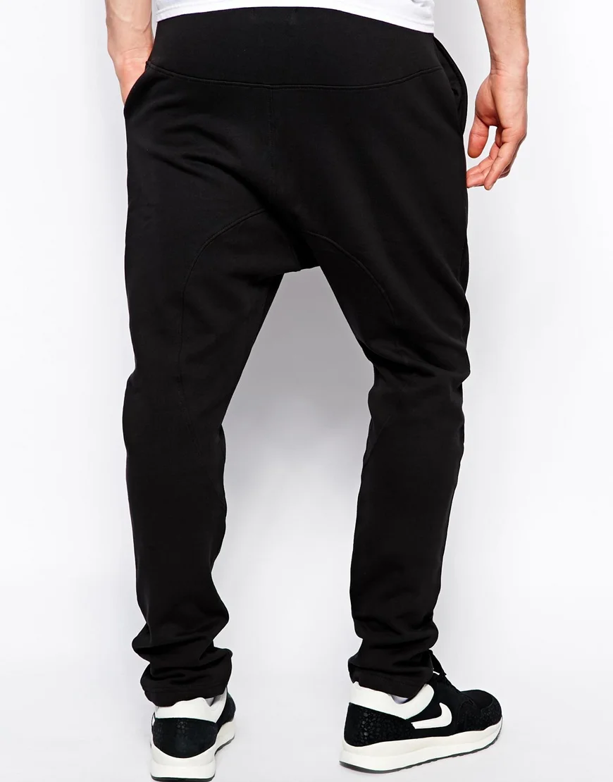 Drop Crotch Black Baggy Pant Men With Cuffed Hem - Buy Drop Crotch Pant ...