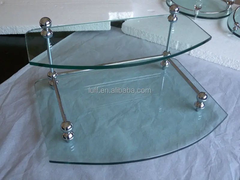 Glass Storage Organizer 2tier Glass Vanity Tray In Chrome Finish Buy
