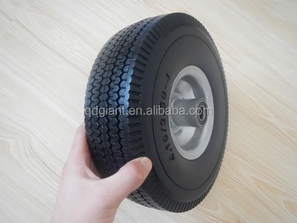 10 inch pu foam wheel 3.50-4 flat free wheel 3.50-4