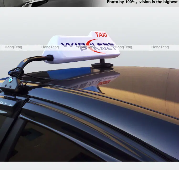 New magnet or pull hook type led auto slim taxi top ad