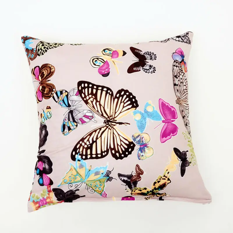 Decoración Almohada Cubierta De Reemplazo Oriental Mariposa Oriental Mariposa Impreso Clásico Cojines,Barato 45x45 Cm