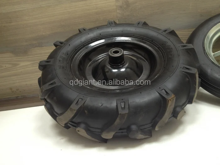 16 inch pneumatic rubber wheels 4.00-8 diamond pattern