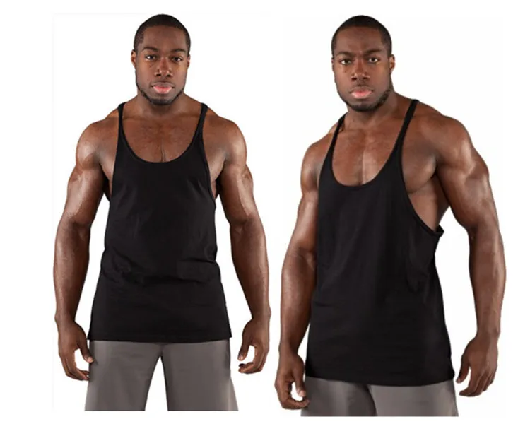 Y back tank tops for men 100% cotton bodybuilding stringer, View y back ...
